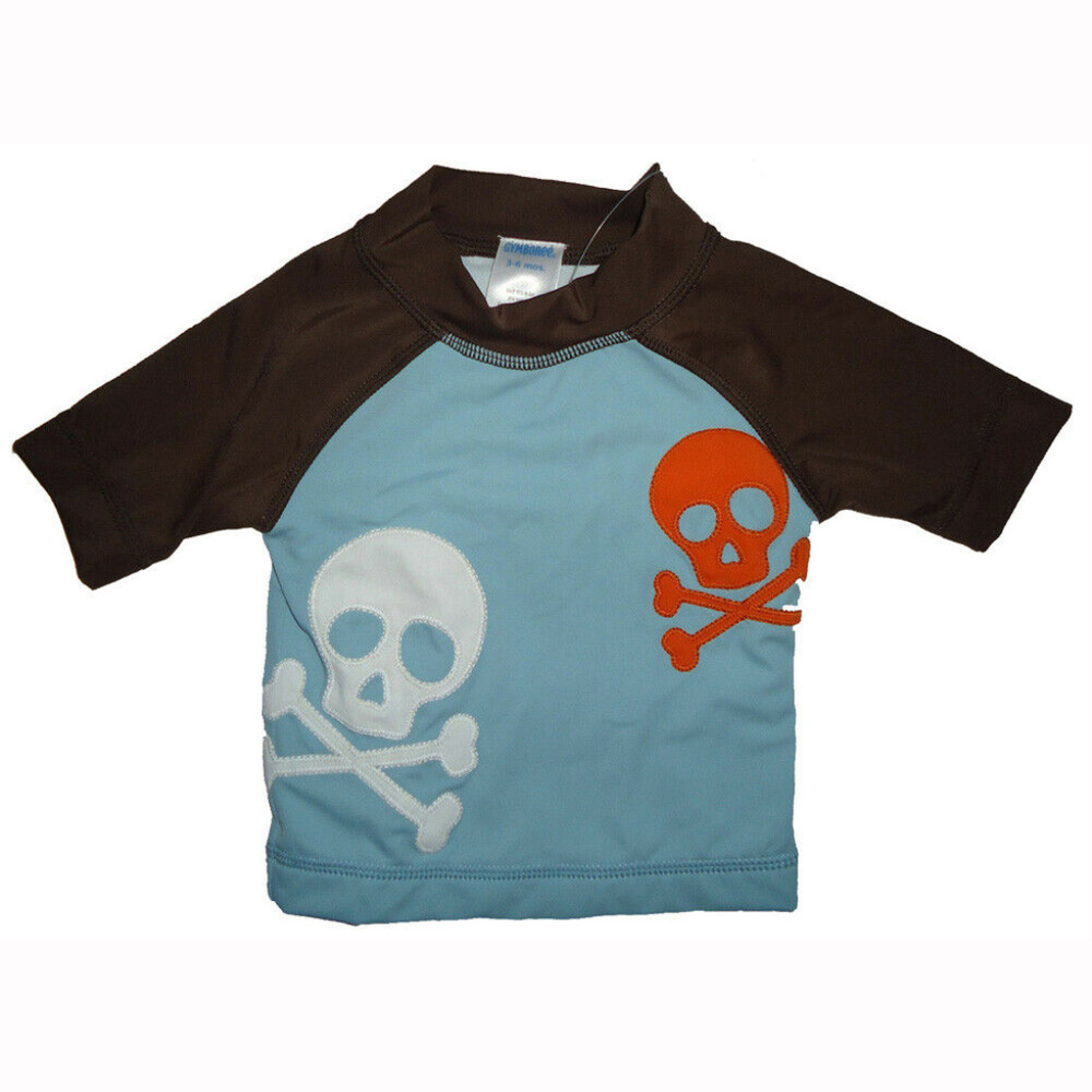 Gymboree NWT Skull Rash Guard Swim Shirt 3-6 Months